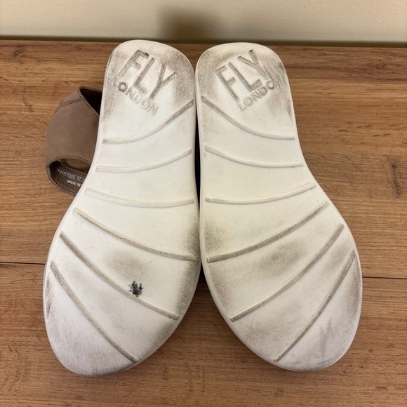 FLY LONDON‎ Self Fastener Sandals GOGO967FLY Size 38 Beige Cork Platform Wedge - Picture 11 of 11